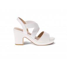 Migantin valkoinen tolppakanta sandaali, A922-81W