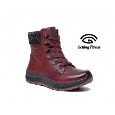 G Comfort viininpunainen nahkanilkkuri-R5584-R, rullaavalla pohjalla